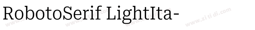 RobotoSerif LightIta字体转换